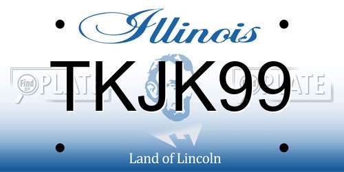 TKJK99 Illinois License Plate