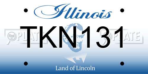 TKN131 Illinois License Plate