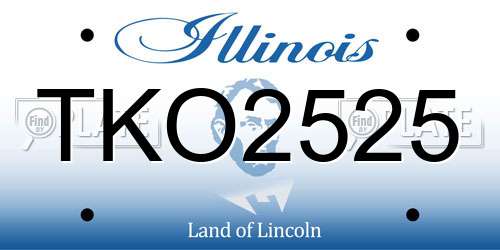 TKO2525 Illinois License Plate