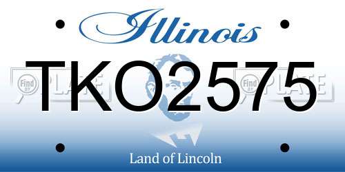 TKO2575 Illinois License Plate