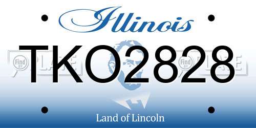TKO2828 Illinois License Plate