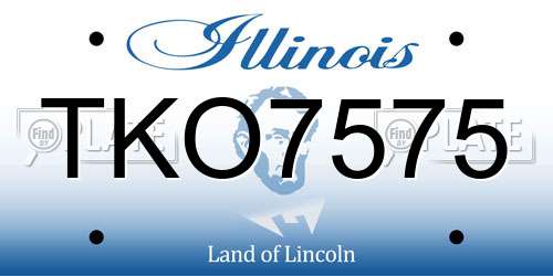 TKO7575 Illinois License Plate