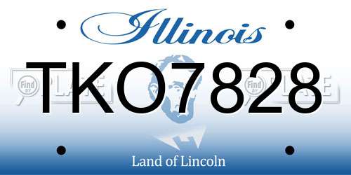TKO7828 Illinois License Plate