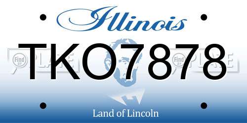 TKO7878 Illinois License Plate