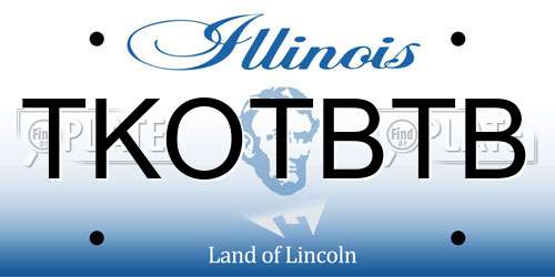 TKOTBTB Illinois License Plate