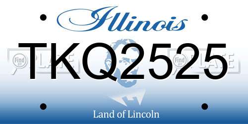 TKQ2525 Illinois License Plate