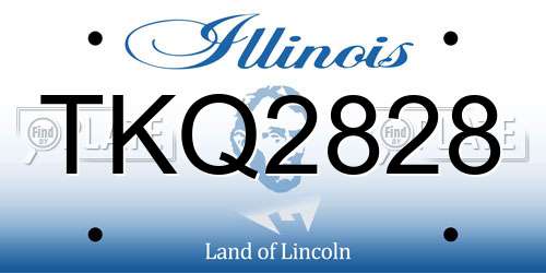 TKQ2828 Illinois License Plate