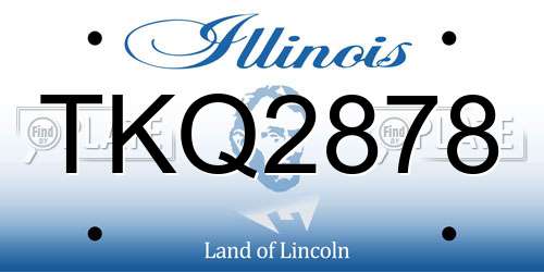 TKQ2878 Illinois License Plate