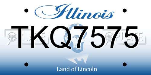 TKQ7575 Illinois License Plate