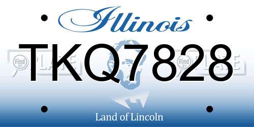 TKQ7828 Illinois License Plate