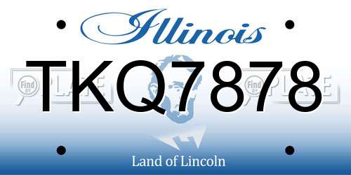 TKQ7878 Illinois License Plate