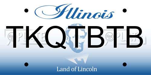 TKQTBTB Illinois License Plate