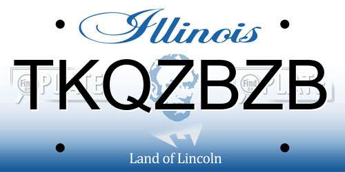 TKQZBZB Illinois License Plate