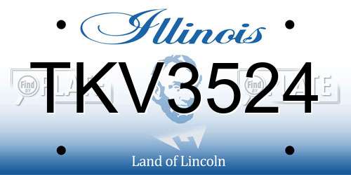 TKV3524 Illinois License Plate