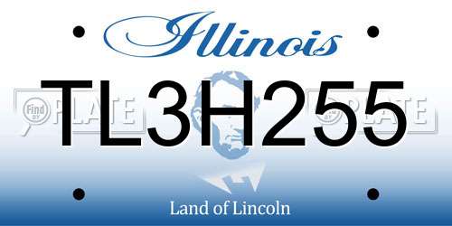 TL3H255 Illinois License Plate