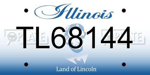 TL68144 Illinois License Plate