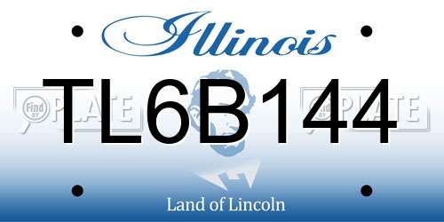 TL6B144 Illinois License Plate