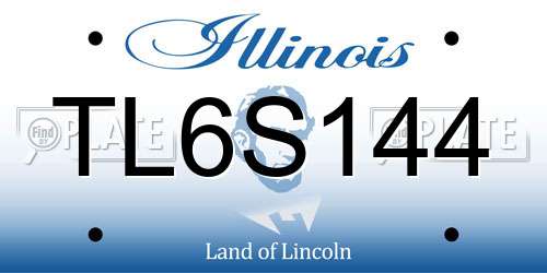 TL6S144 Illinois License Plate