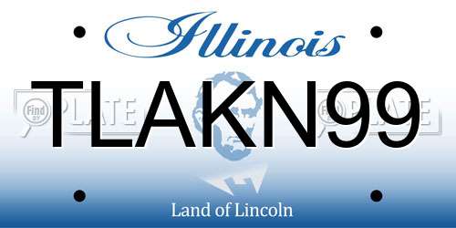 TLAKN99 Illinois License Plate