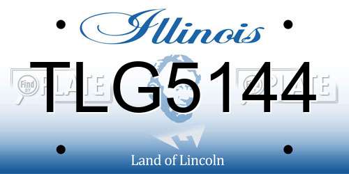 TLG5144 Illinois License Plate