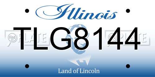 TLG8144 Illinois License Plate