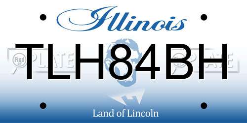 TLH84BH Illinois License Plate