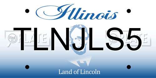 TLNJLS5 Illinois License Plate