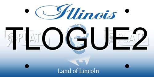 TLOGUE2 Illinois License Plate