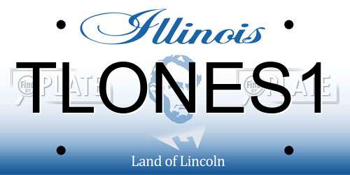 TLONES1 Illinois License Plate