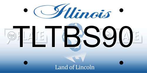 TLTBS90 Illinois License Plate