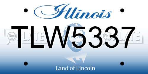 TLW5337 Illinois License Plate