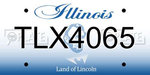 TLX4065 Illinois License Plate