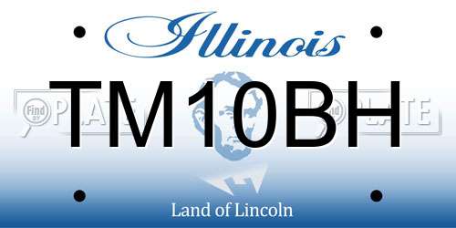 TM10BH Illinois License Plate