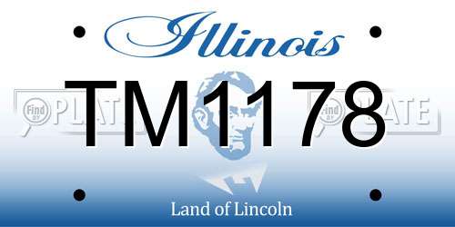 TM1178 Illinois License Plate