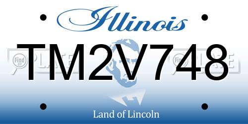 TM2V748 Illinois License Plate