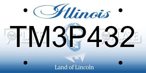 TM3P432 Illinois License Plate