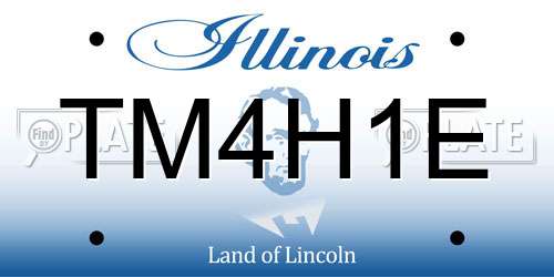 TM4H1E Illinois License Plate