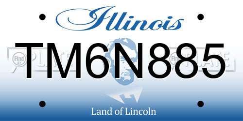 TM6N885 Illinois License Plate