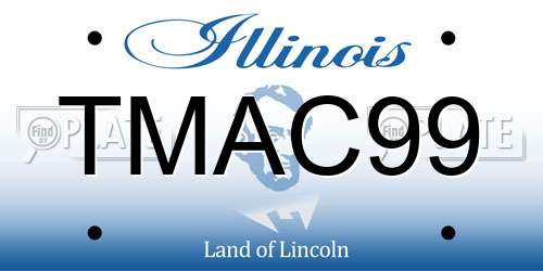 TMAC99 Illinois License Plate