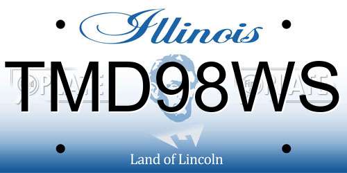 TMD98WS Illinois License Plate