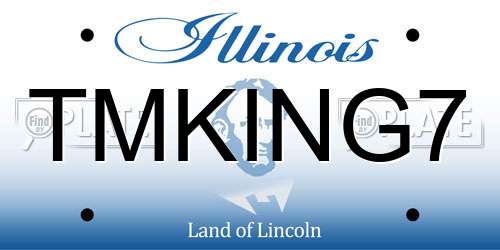 TMKING7 Illinois License Plate