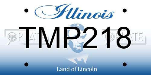 TMP218 Illinois License Plate