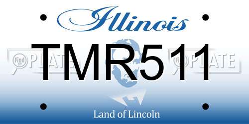 TMR511 Illinois License Plate