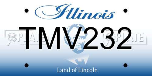 TMV232 Illinois License Plate