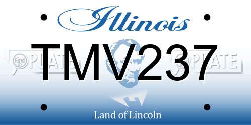 TMV237 Illinois License Plate