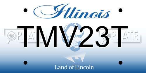 TMV23T Illinois License Plate