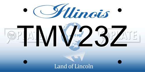 TMV23Z Illinois License Plate