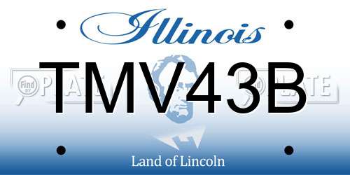 TMV43B Illinois License Plate