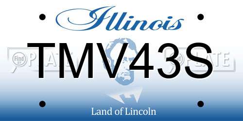 TMV43S Illinois License Plate