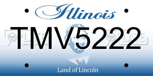 TMV5222 Illinois License Plate